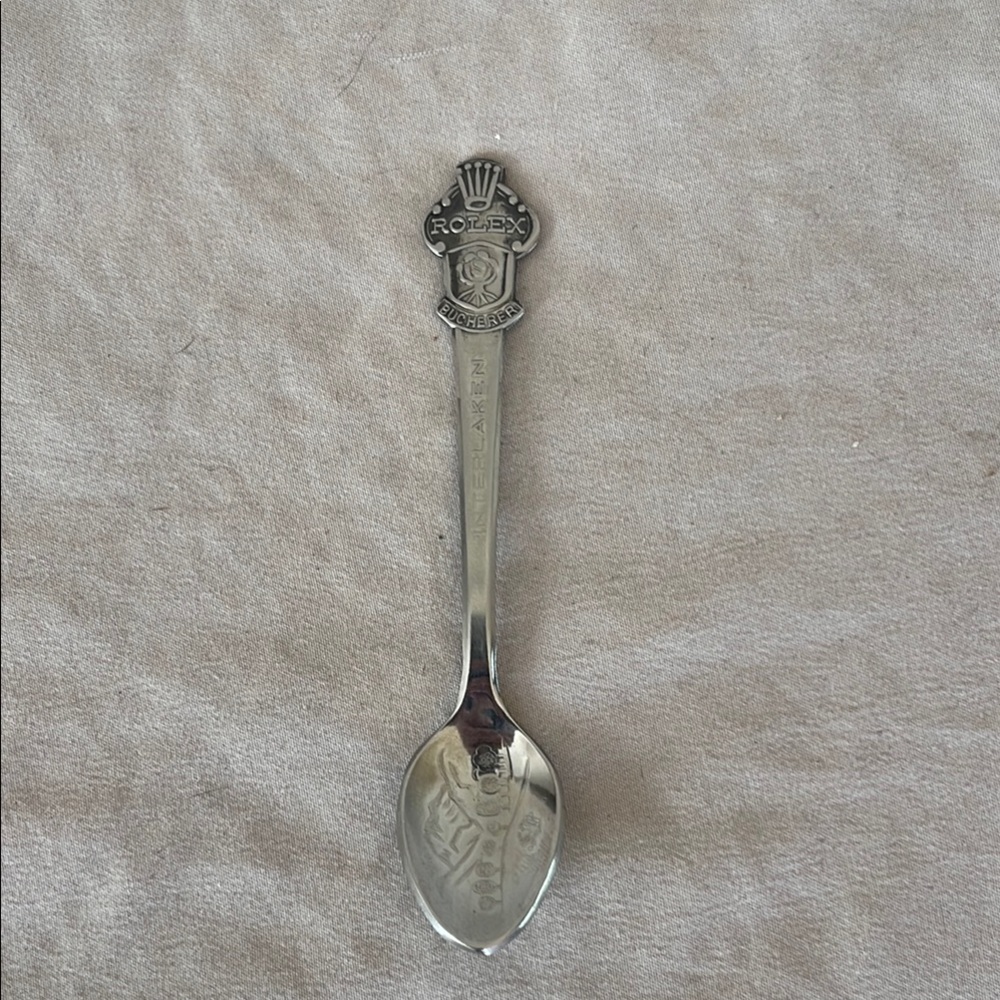 Rolex Silver Spoon Bucherer Switzerland Souvenir Interlaken Watch Maker Rare